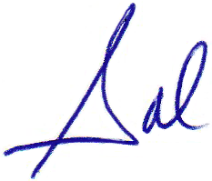Sal's handwritten signature